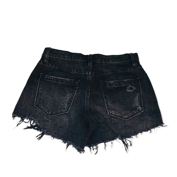 Blank NYC Wedge Short Black Distressed sz 26 - Picture 6 of 8
